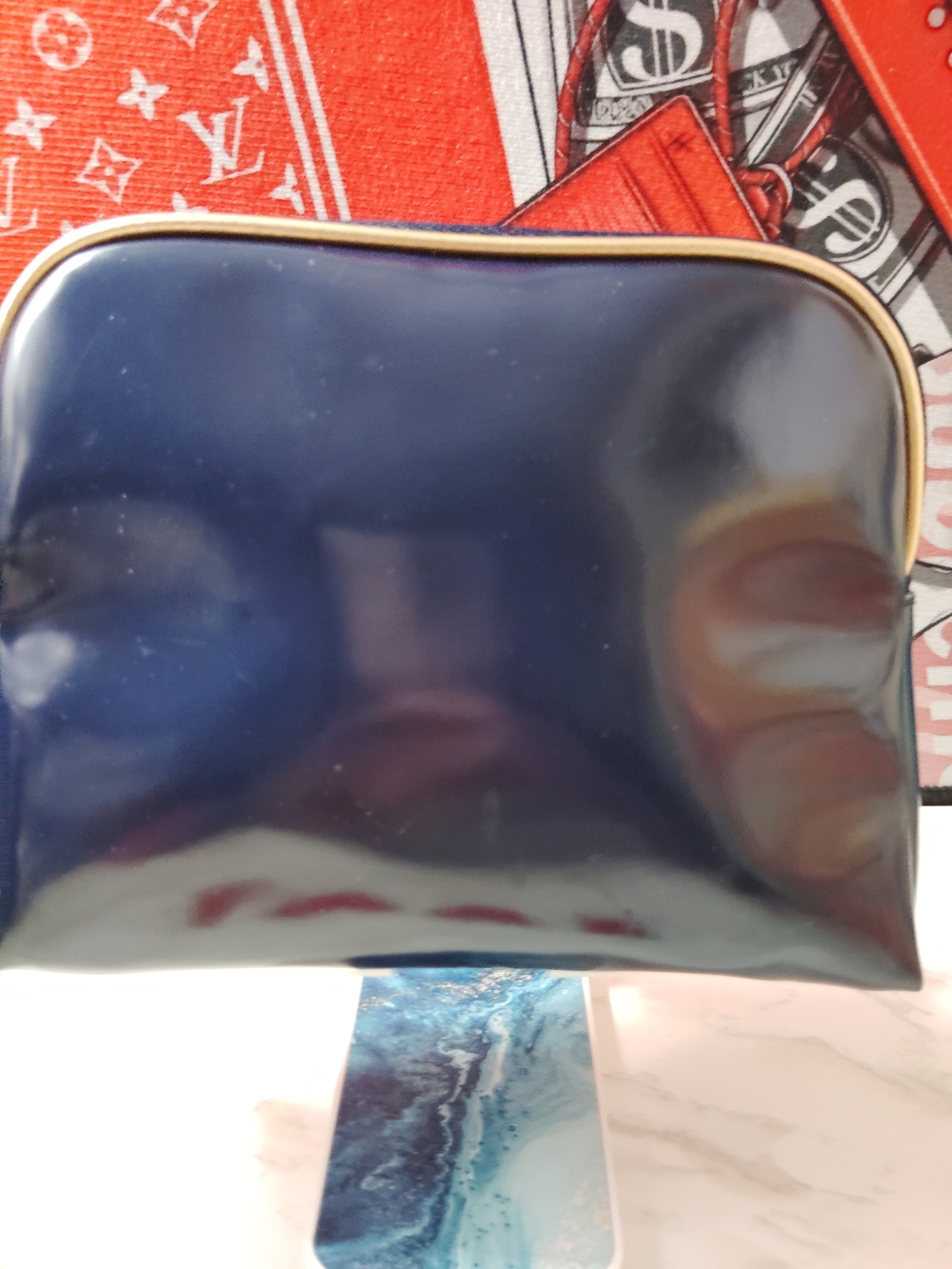 Estee Lauder Navy Makeup Bag